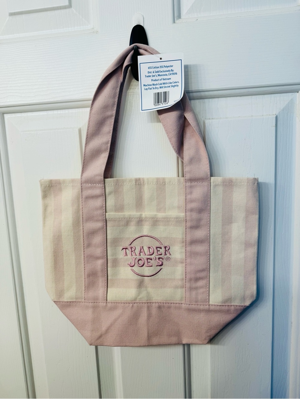 Trader Joe’s Mini Tote Bag in Pink Stripe
1 bag